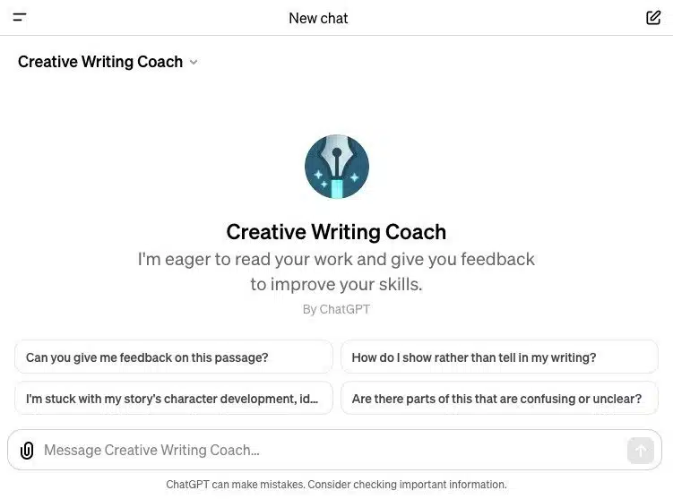Creative Writing Coach