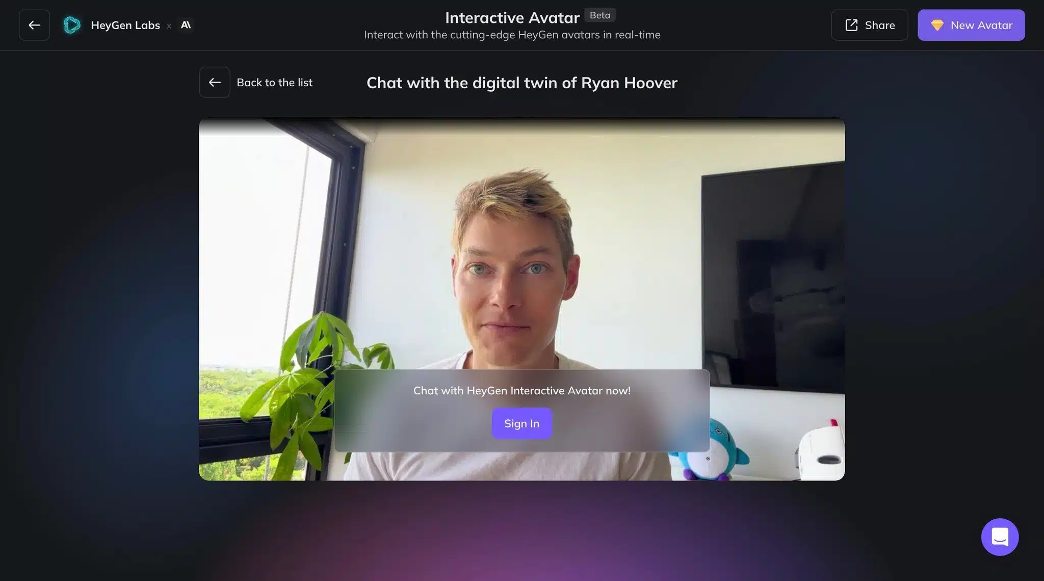 Interactive Avatar