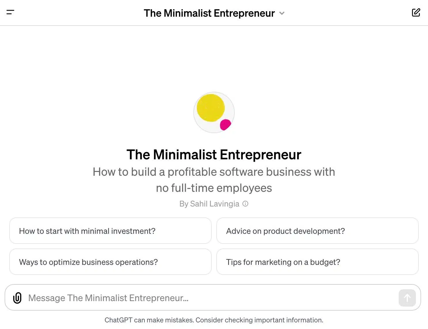 The Minimalist Entrepreneur