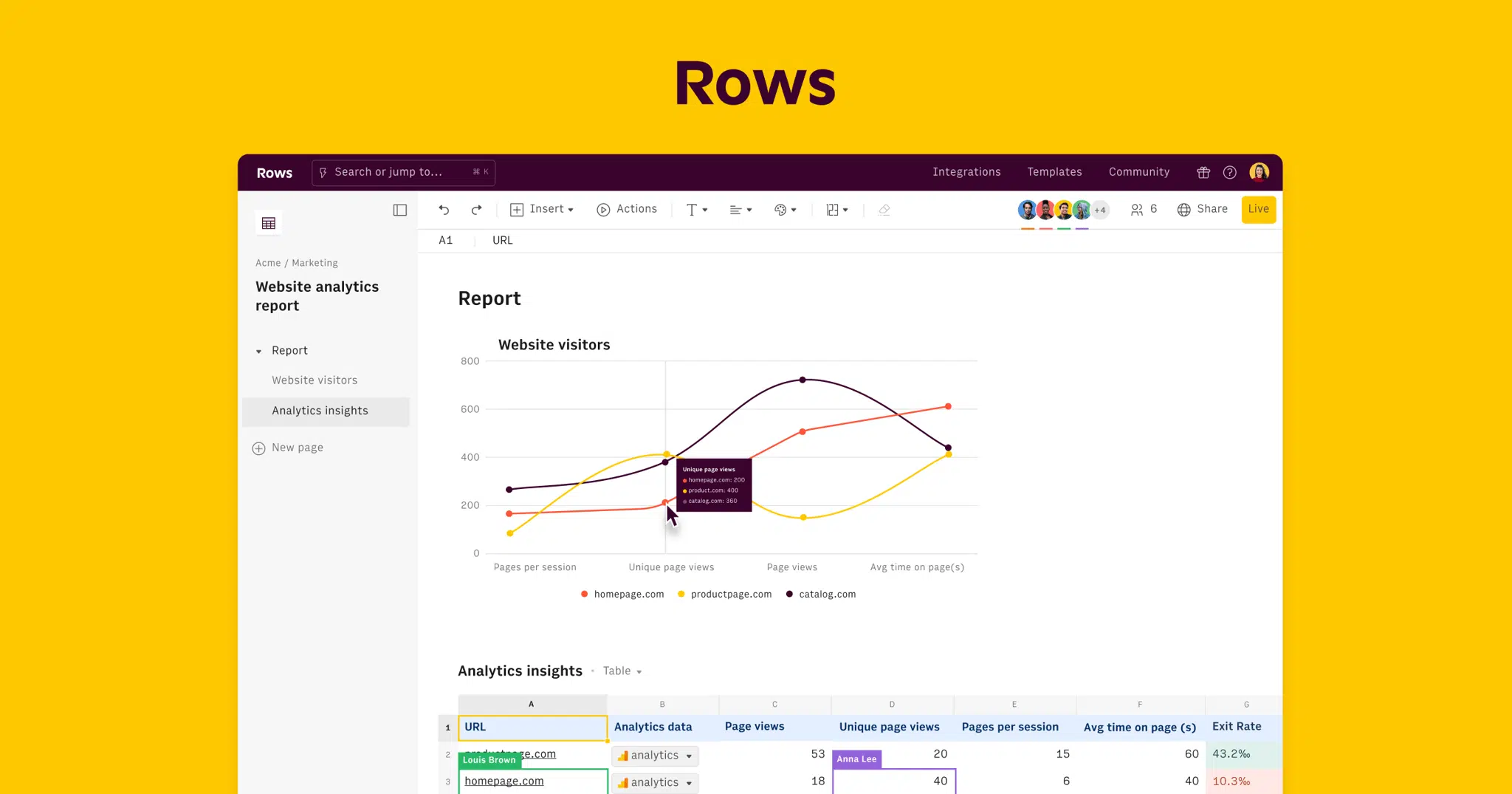 Rows