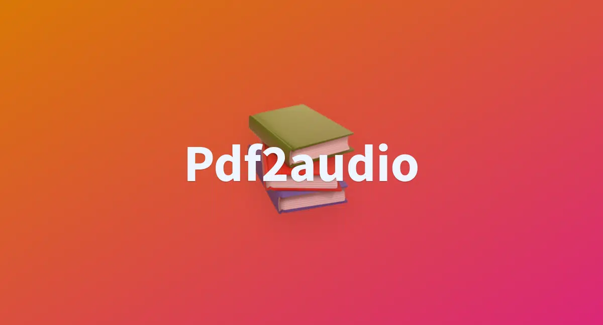 Pdf2audio