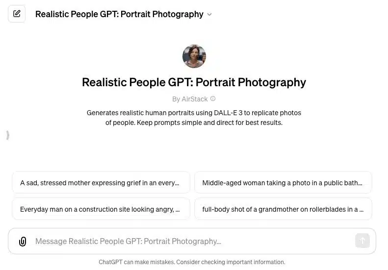 Realistic People GPT