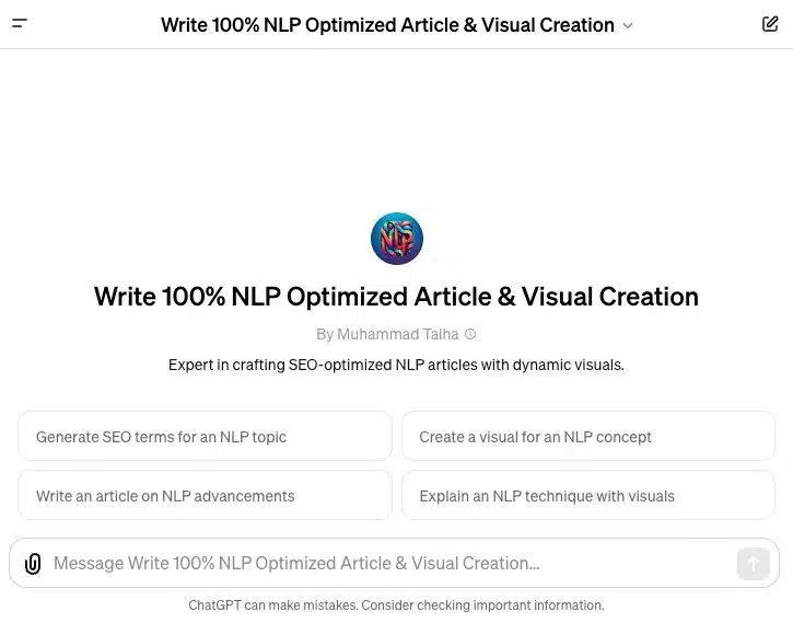 Optimized Article & Visual Creation