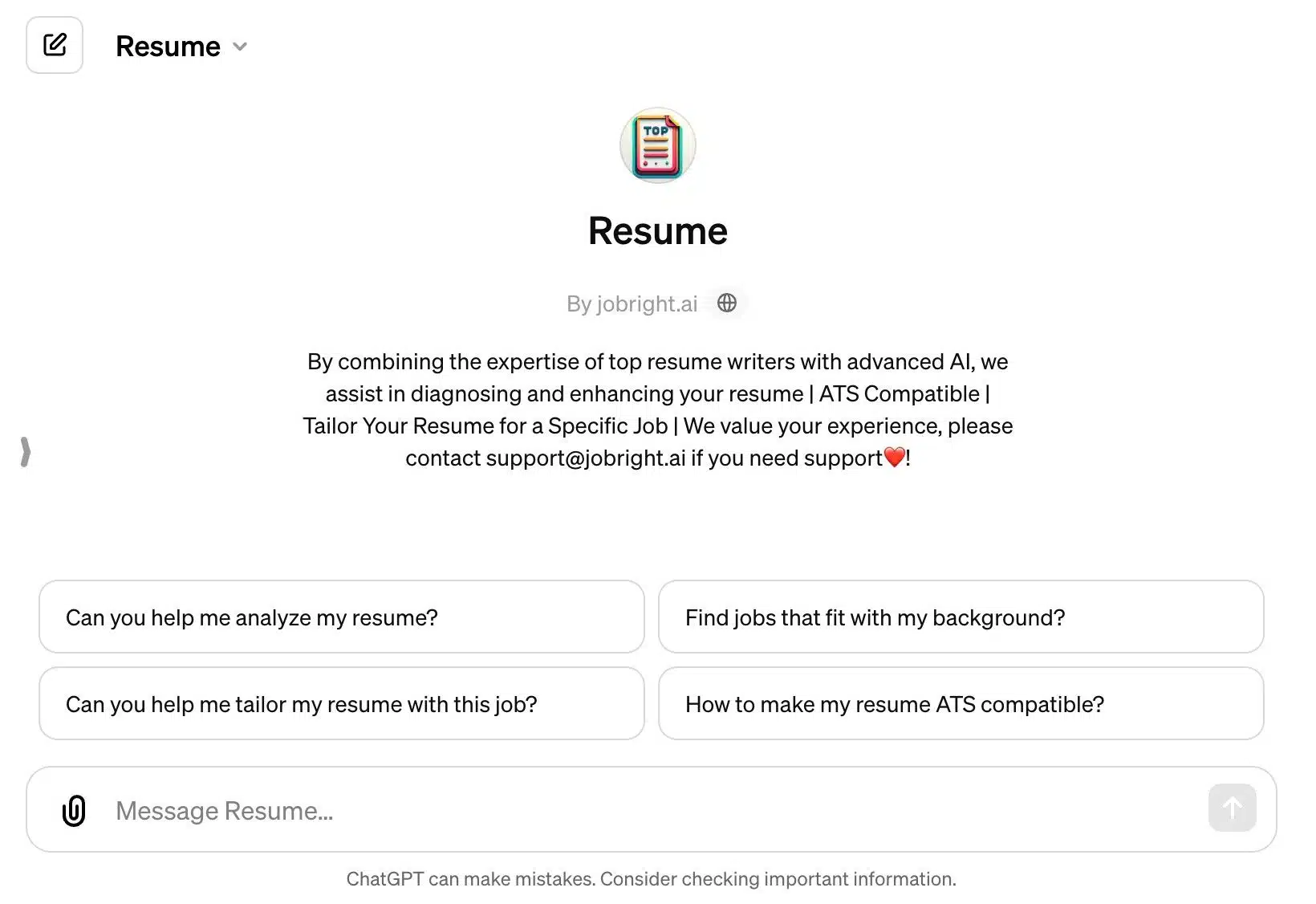 Resume GPT
