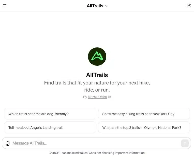 AllTrails GPT