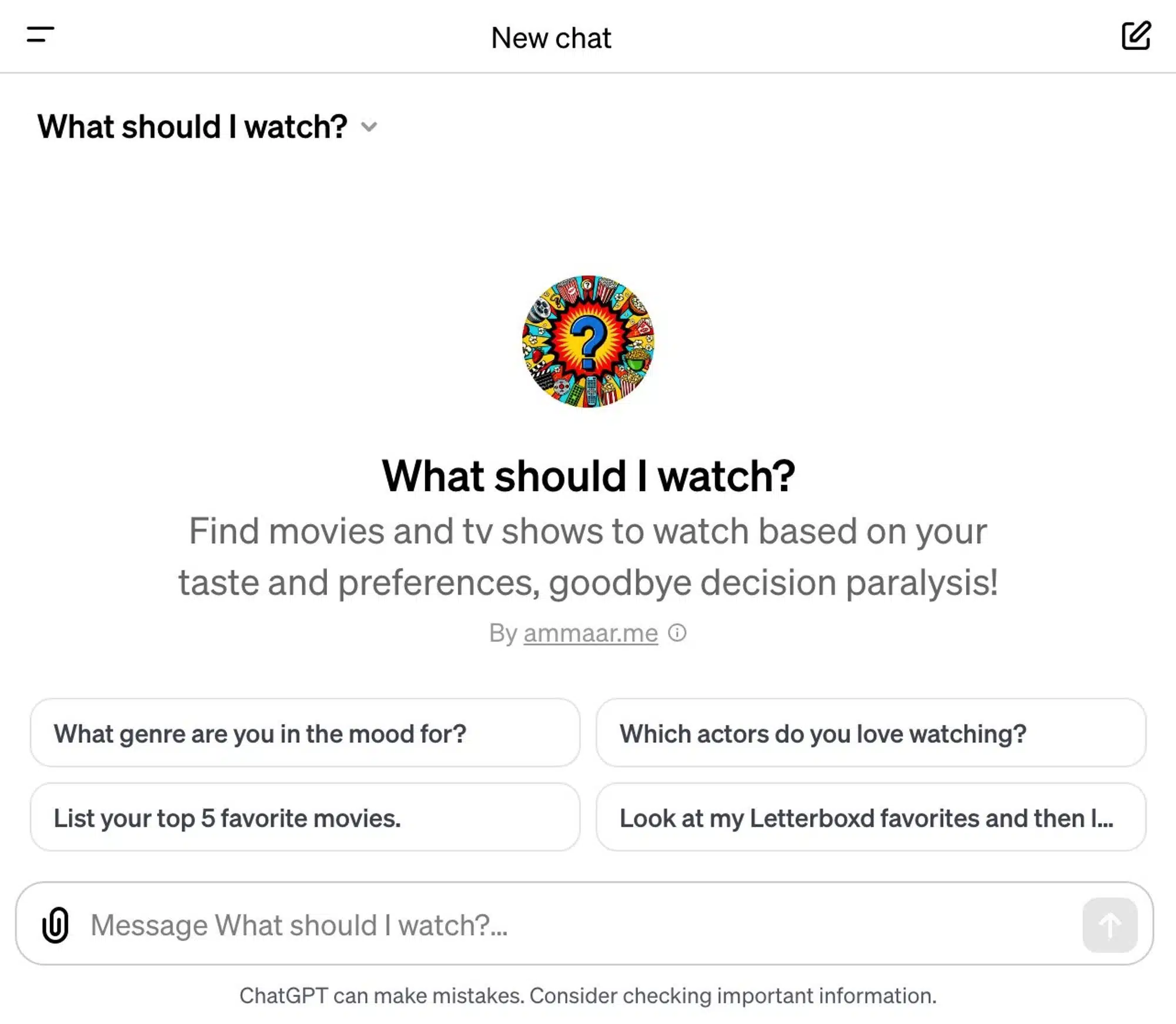 What should I watch?