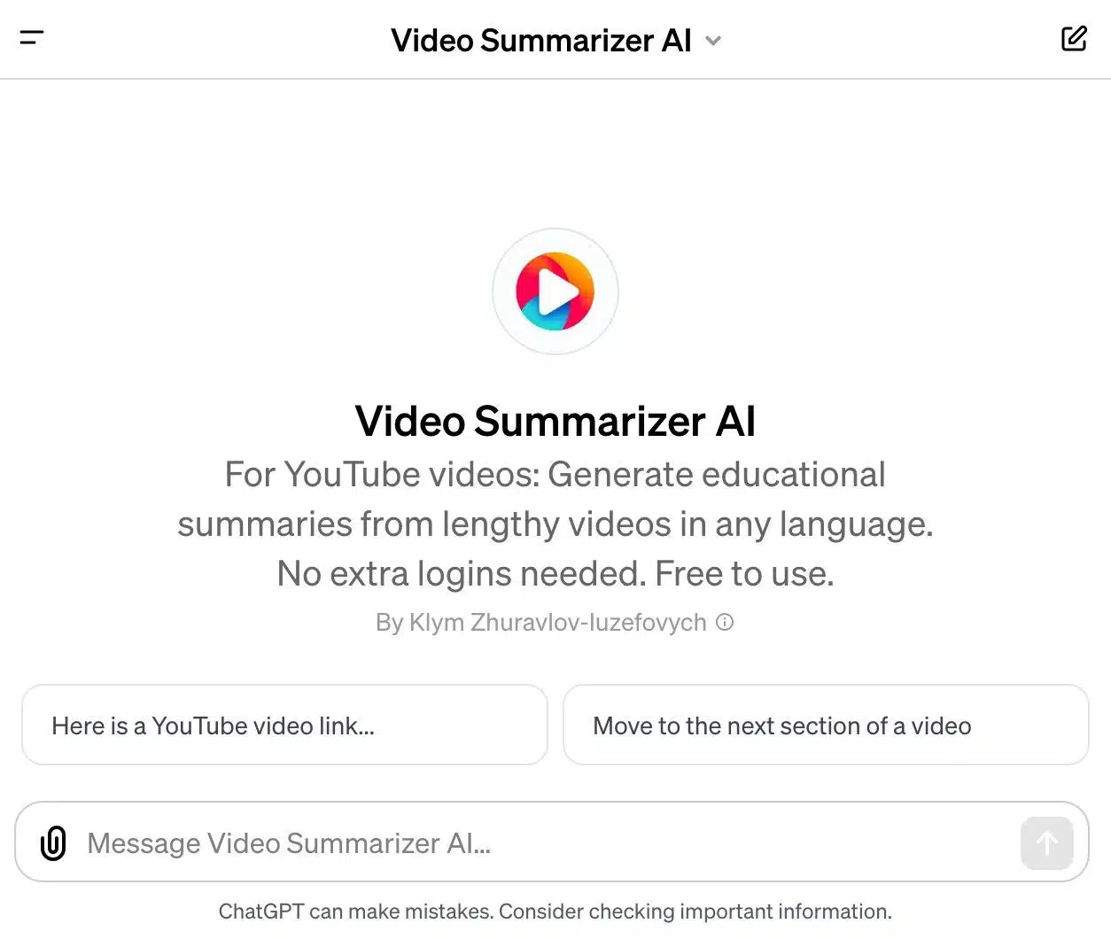 Video Summarizer AI