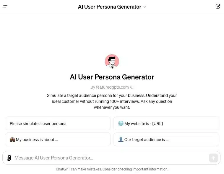 AI User Persona Generator