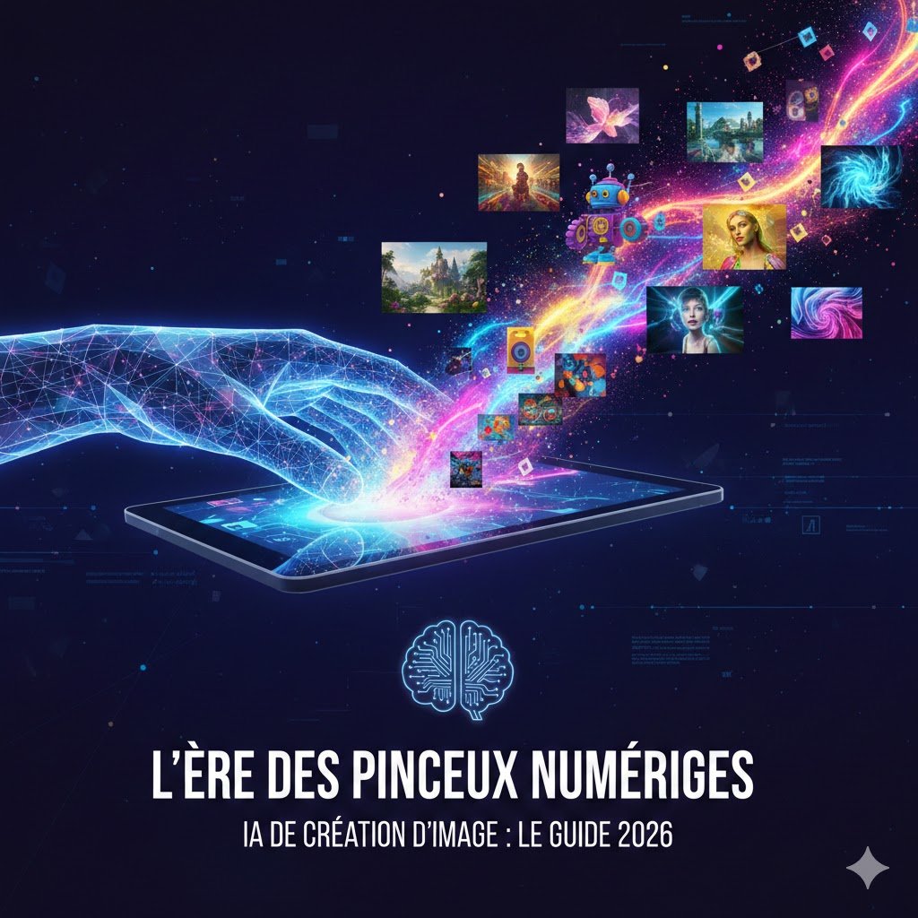 Illustration montrant la création d'images par intelligence artificielle.